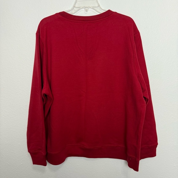 Vintage Holiday Editions Polar Bear Ugly Christmas Sweater Red Fleece Sweatshirt - Picture 4 of 5